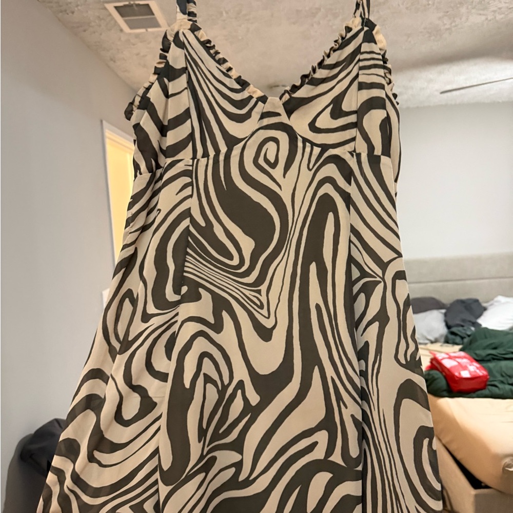 Wild Fable Tan and Black Zebra Print Top